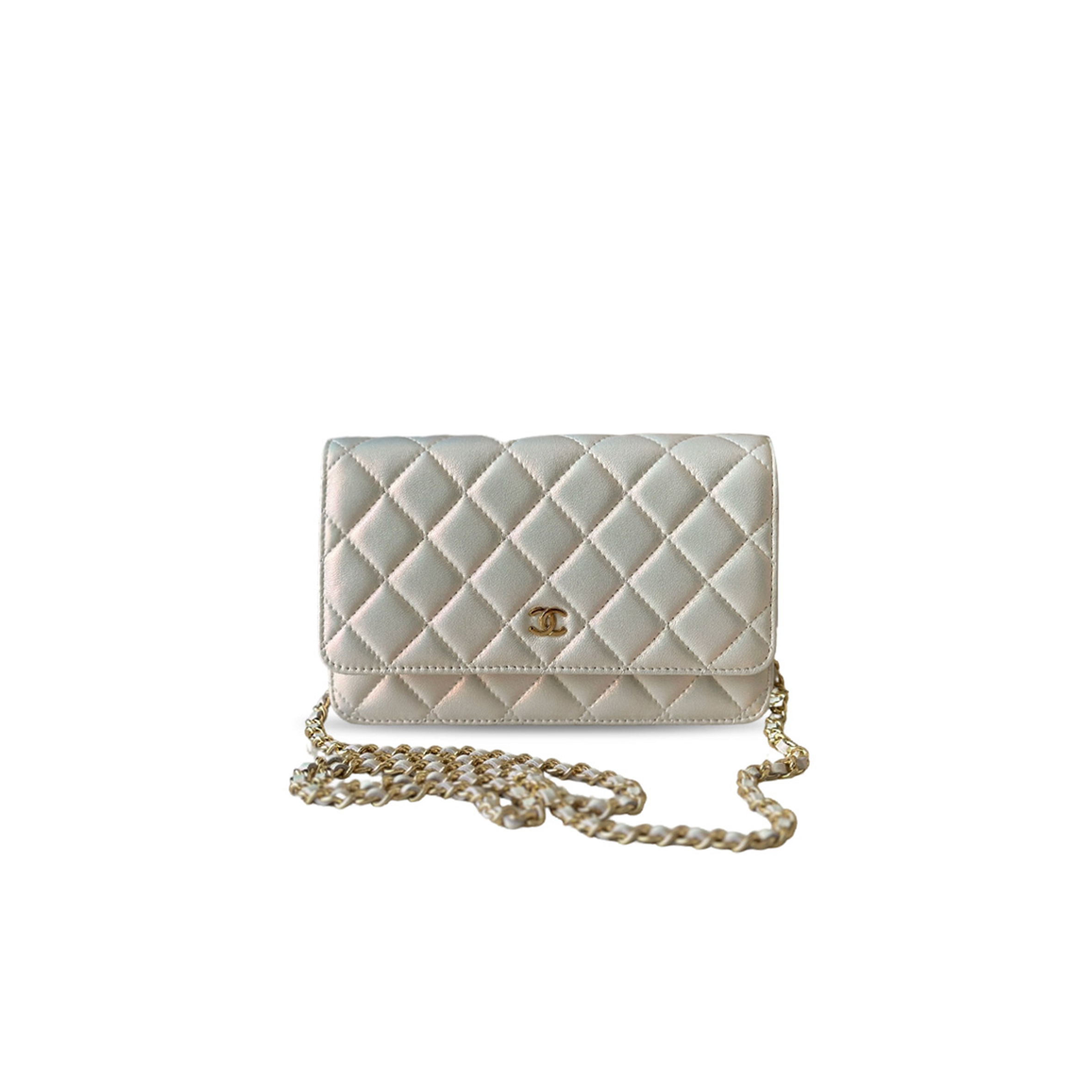 CHANEL LAMBSKIN QUILTED WALLET ON CHAIN WOC AP0250 (19*13*3.5cm)